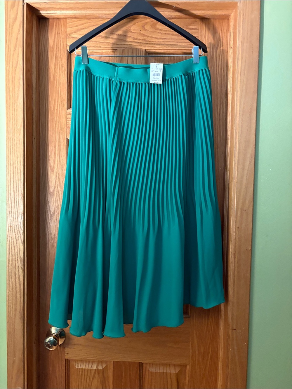 J crew pleated midi skirt nwt